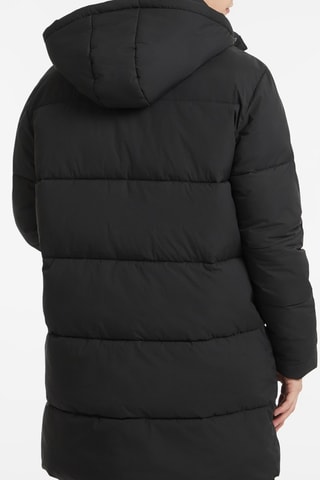 Doudoune longue à capuche - Noir et blanc