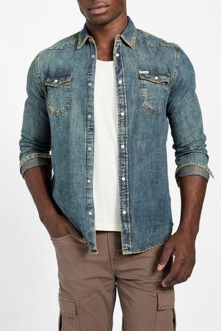 Chemise en jean - Bleu marine