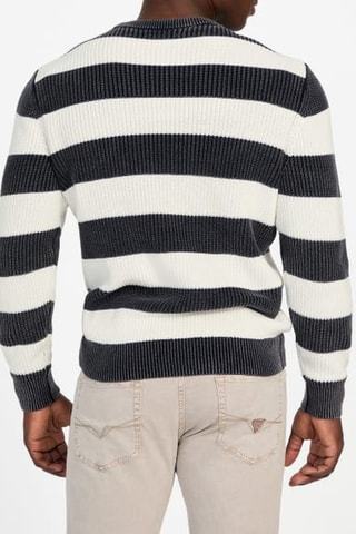 Pull - Bleu foncé et blanc