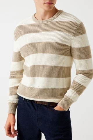 Pull - Beige et blanc