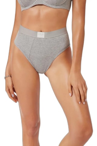 Bas de maillot taille haute - Gris