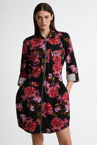 Robe chemise - Rose et rouge