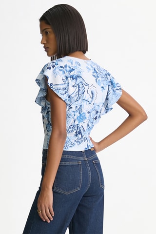 Crop top - Ciel et blanc
