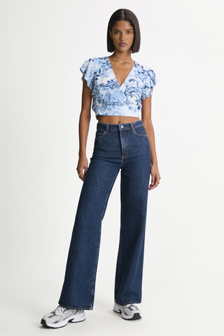 Crop top - Ciel et blanc
