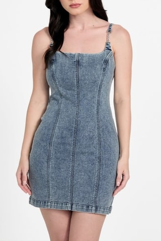 Robe fourreau en jean - Indigo