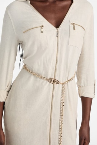 Robe chemise - Beige