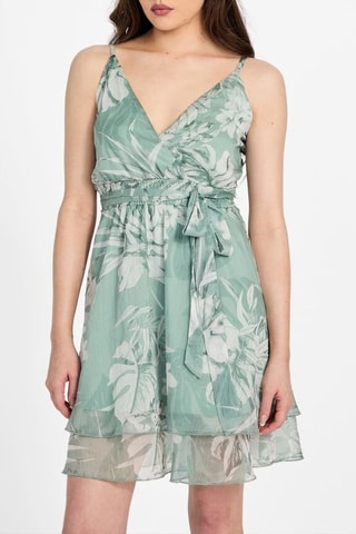 Robe volantée - Vert d’eau