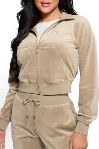 Sweat en velours - Beige