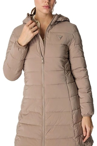 Doudoune longue à capuche - Beige