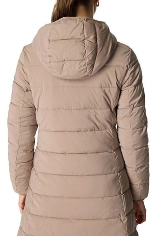 Doudoune longue à capuche - Beige
