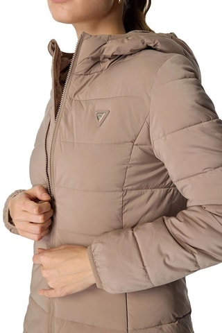 Doudoune longue à capuche - Beige