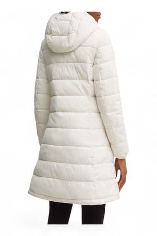 Doudoune longue à capuche - Blanc
