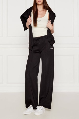 Pantalon wide legs taille haute - Noir