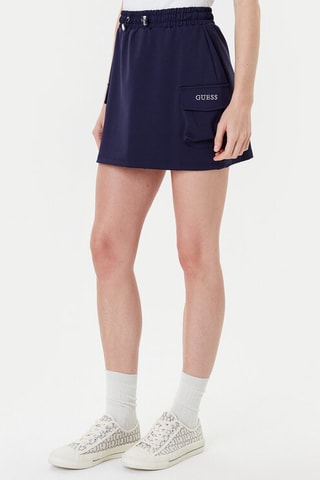 Minijupe taille haute - Bleu marine