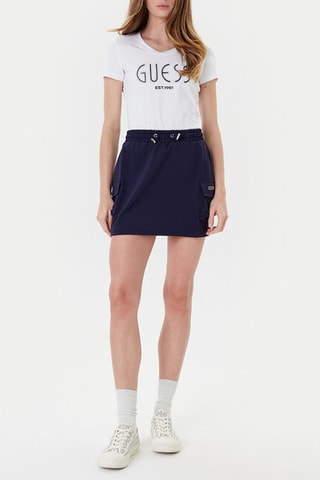 Minijupe taille haute - Bleu marine