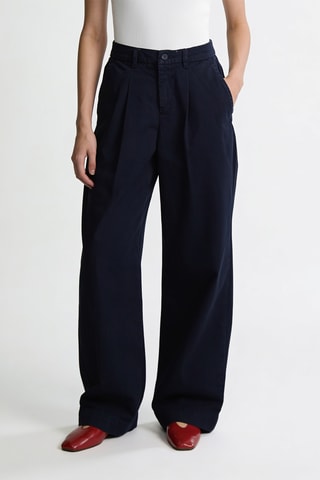 Pantalon wide legs - Bleu nuit