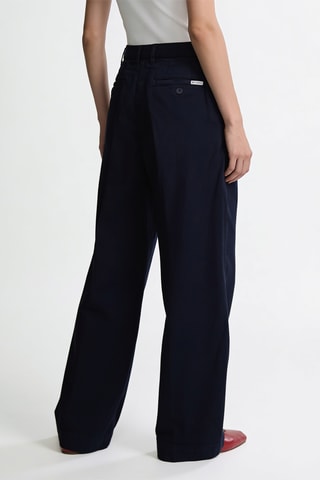 Pantalon wide legs - Bleu nuit