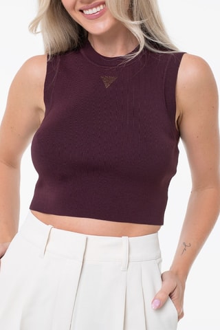 Crop top - Marron foncé