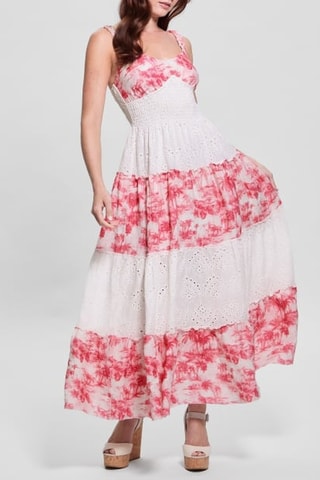 Robe longue en lin - Rouge