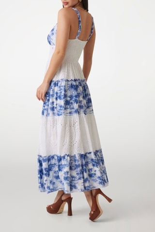 Robe longue en lin - Bleu marine