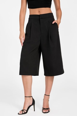 Pantalon wide legs 7/8 - Noir