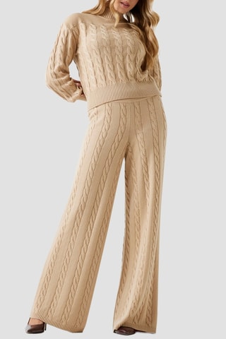 Pantalon en laine - Taupe