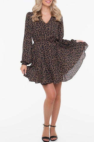 Robe patineuse - Anthracite et marron foncé