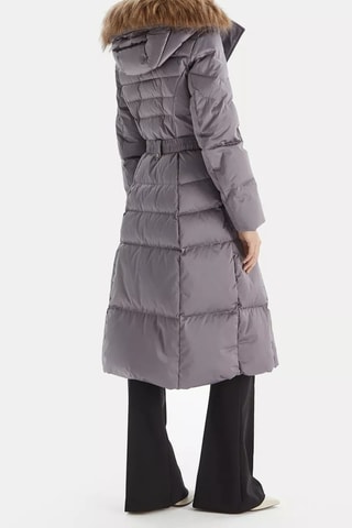 Doudoune longue à capuche - Gris foncé