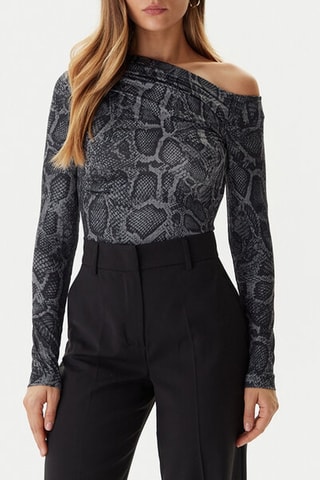 Top - Gris foncé et noir