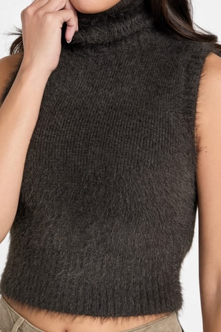 Pull sans manches - Marron foncé