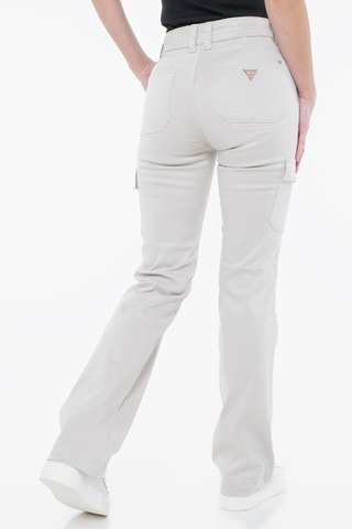 Pantalon cargo taille haute - Gris clair