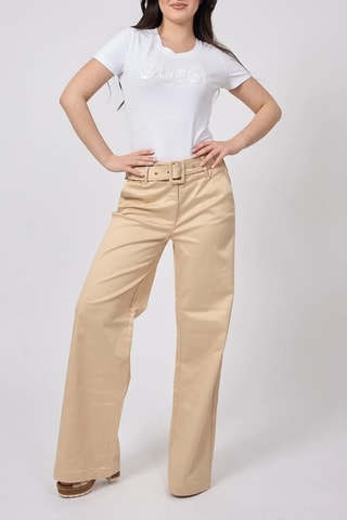 Pantalon relaxed taille haute - Beige