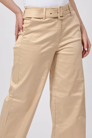 Pantalon relaxed taille haute - Beige