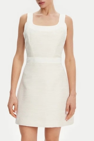 Robe patineuse en tweed - Blanc