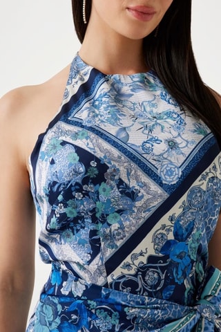 Robe droite - Bleu cobalt