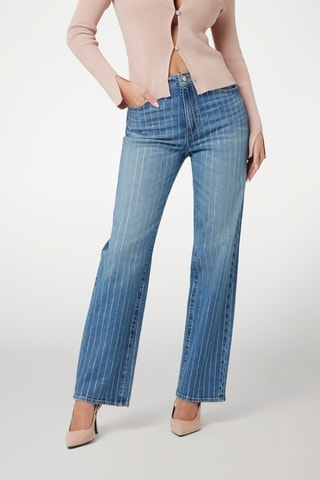 Jean taille haute - Bleu