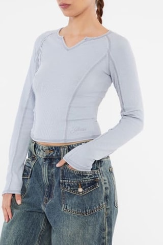 Top - Bleu-gris