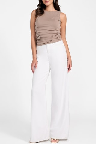 Top drapé - Taupe