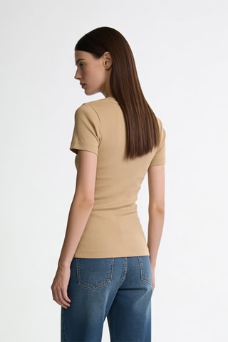 T-shirt slim - Beige