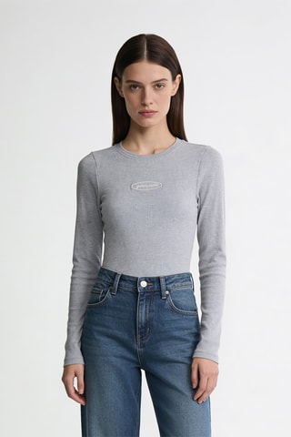 T-shirt slim - Gris