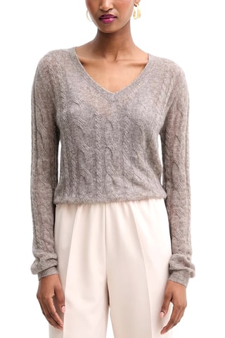Pull en laine et alpaga - Taupe