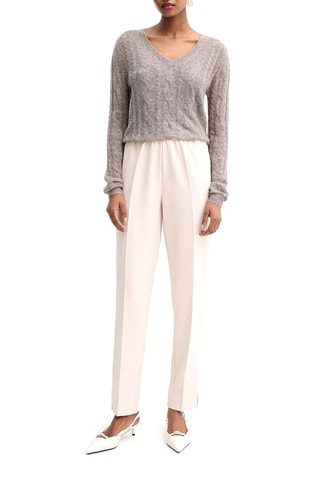 Pull en laine et alpaga - Taupe