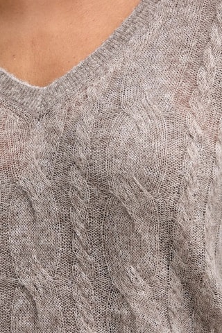 Pull en laine et alpaga - Taupe