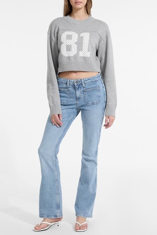 Pull court - Gris chiné