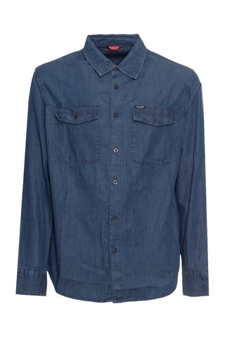 Chemise regular en jean - Bleu
