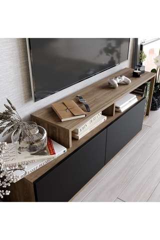 Meuble TV 2 abattants - 150 x 43 x 35 cm