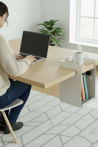 Organisateur de bureau - Blanc - 20 x 20 x 36 cm