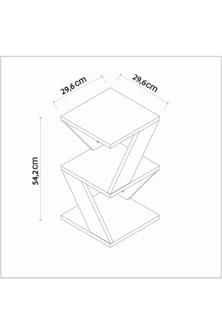 Table d'appoint Albeni - 29,6 x 54,2 x 29,6 cm