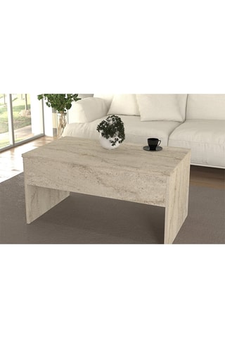 Table basse coffre Akilli - 90 x 44,8/67,6 x 52 cm