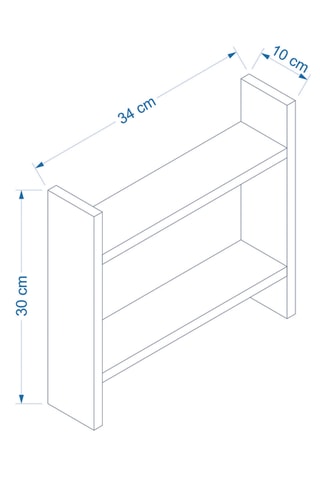 Etagère de cuisine 2 niveaux - 34 x 10 x 30 cm